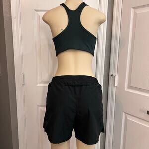 Nike Dri-Fit Women’s Sports Bra & Running Shorts Set Size L Black & Green